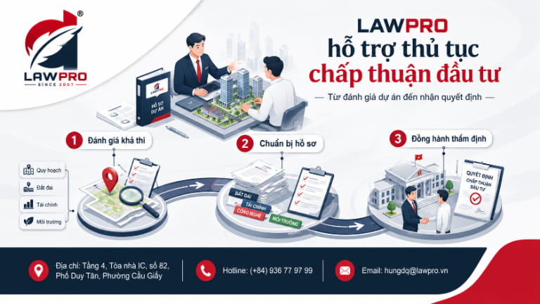 LAWPRO hỗ trợ thủ tục chấp thuận đầu tư